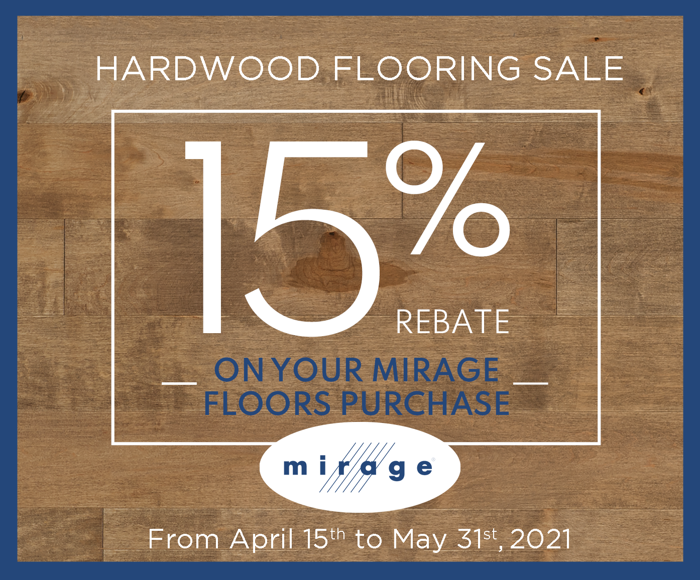 Mirage 15% off sale